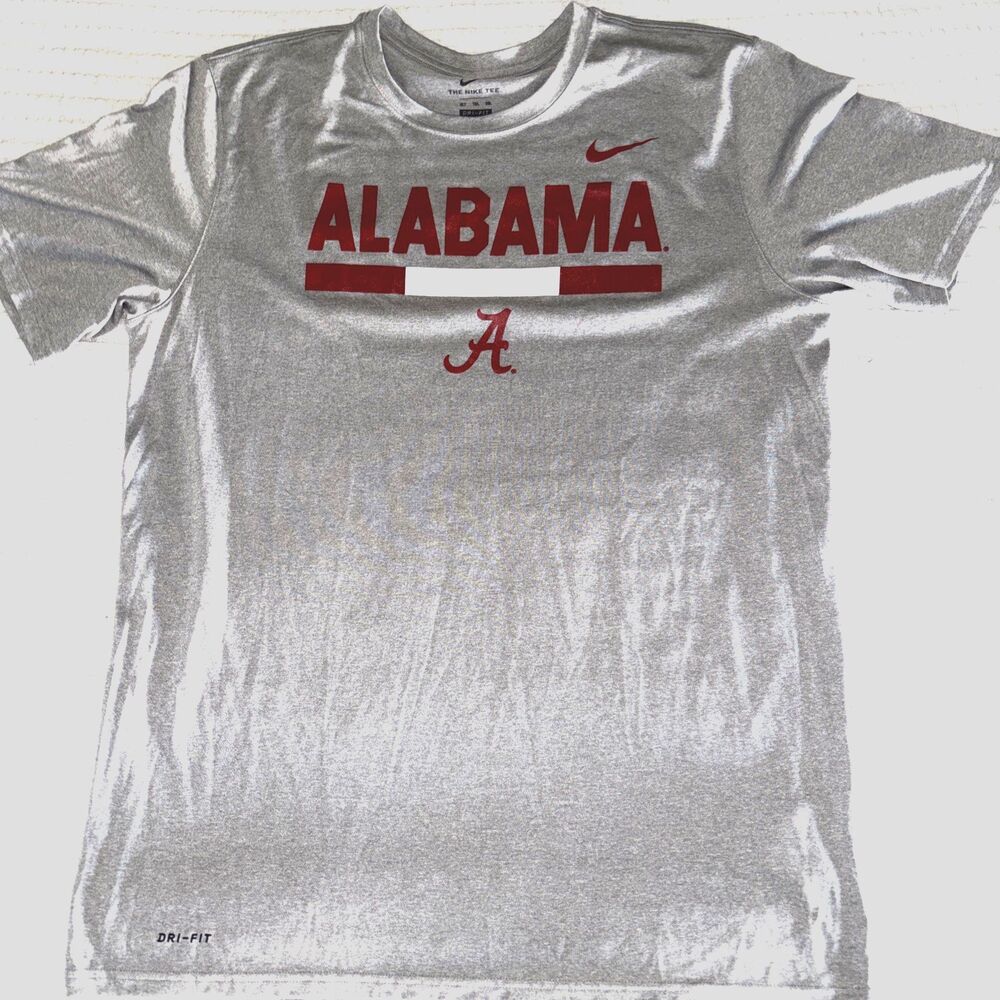 Nike Men’s Dri-Fit Alabama Crimson Tide Legend Stripe Tee Grey Details XLT